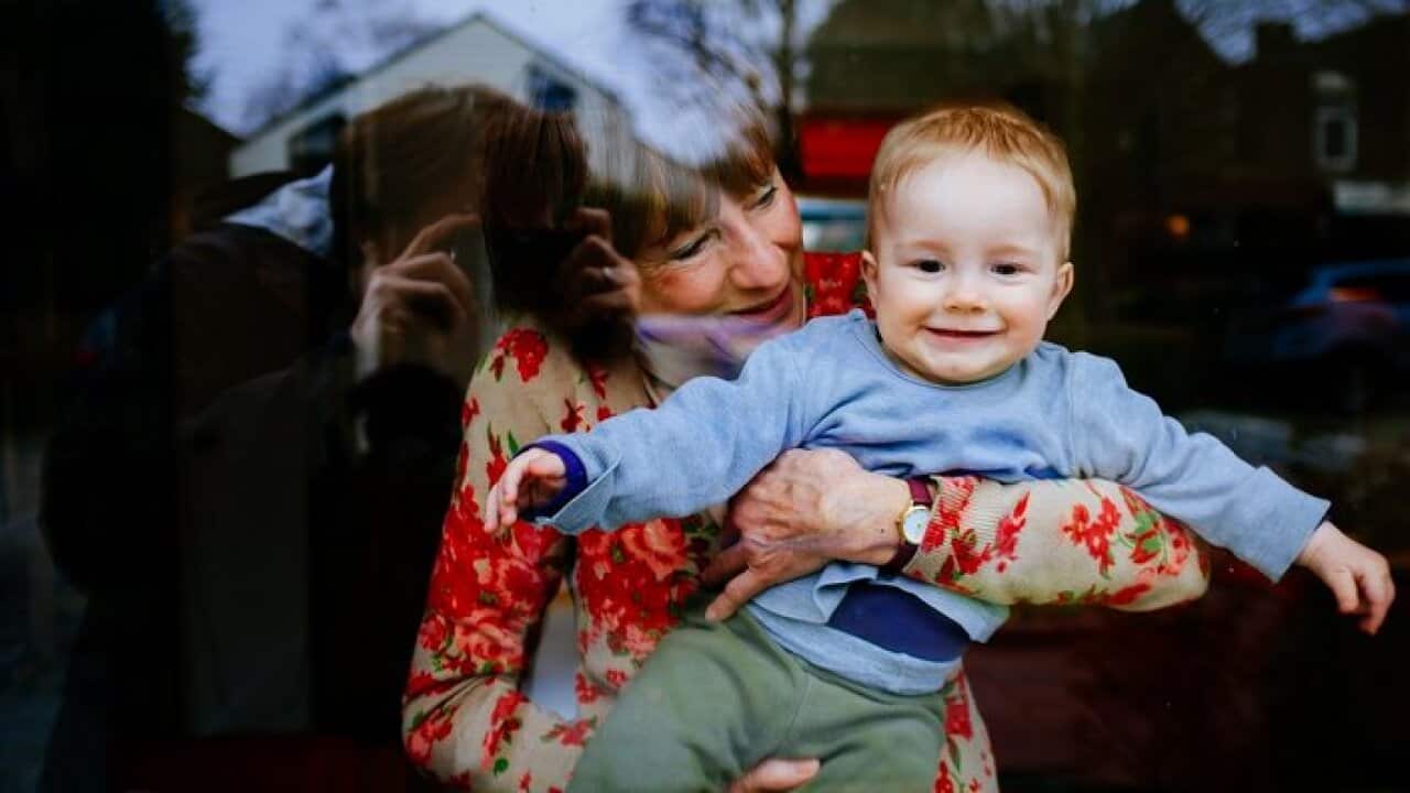 Grand-mother and child