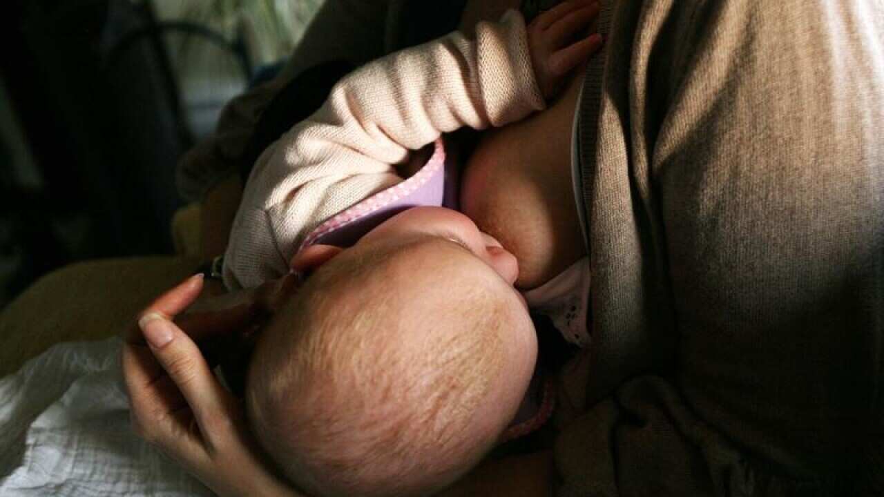 Baby breastfeeding