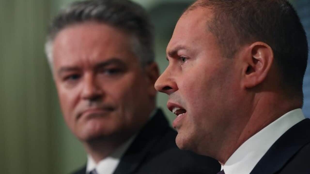 Finance Minister Mathias Corman and Treasurer Josh Frydenberg.