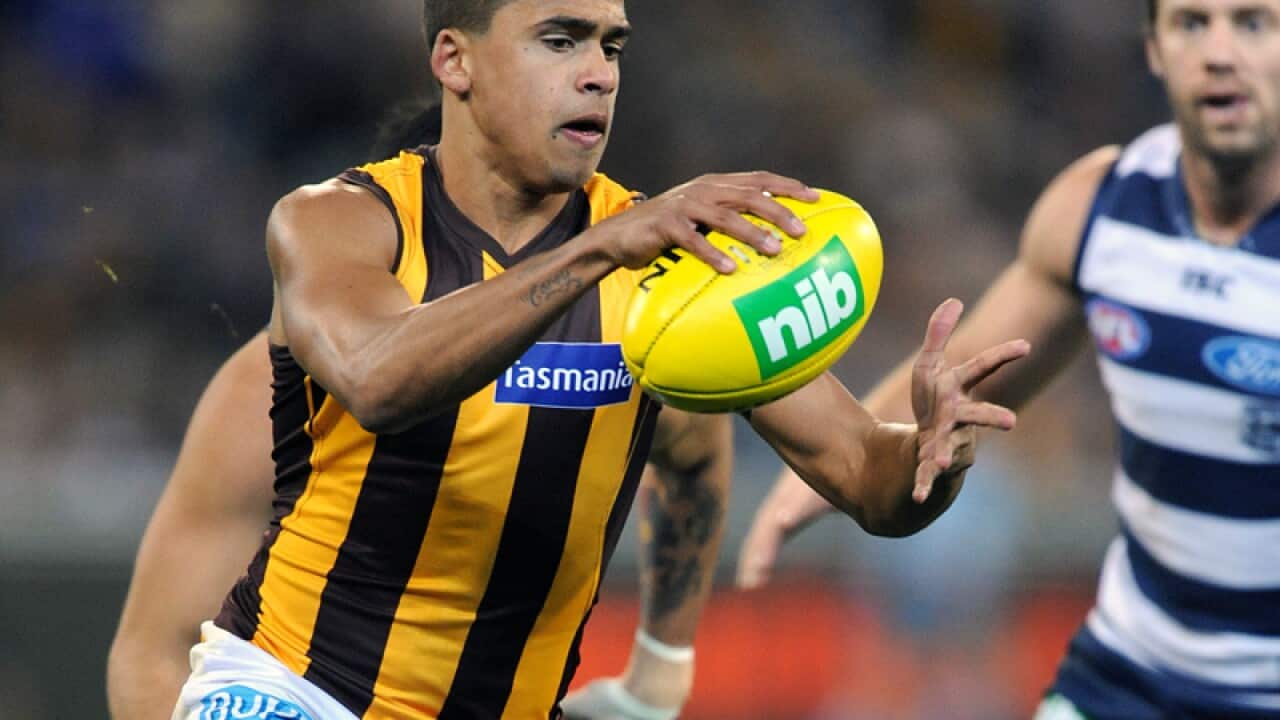 Hawthorn AFL player Bradley Hill