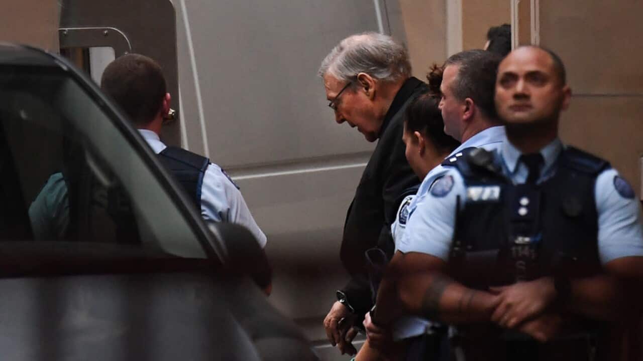 Cardinal George Pell leaves the Supreme Court of Victoria. He is appealing his conviction for sexually abusing two boys in the 1990s