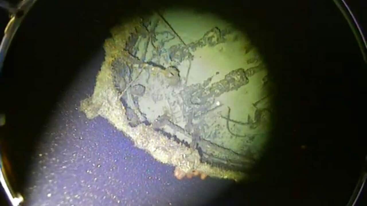 An image of the sunken SS Iron Crown