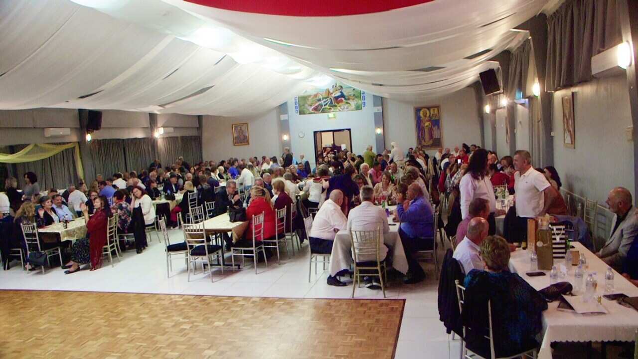 Australian Serbs from Banija region attend the humanitarian event in Sydney for the earthquake victims in their homeland, April 2021