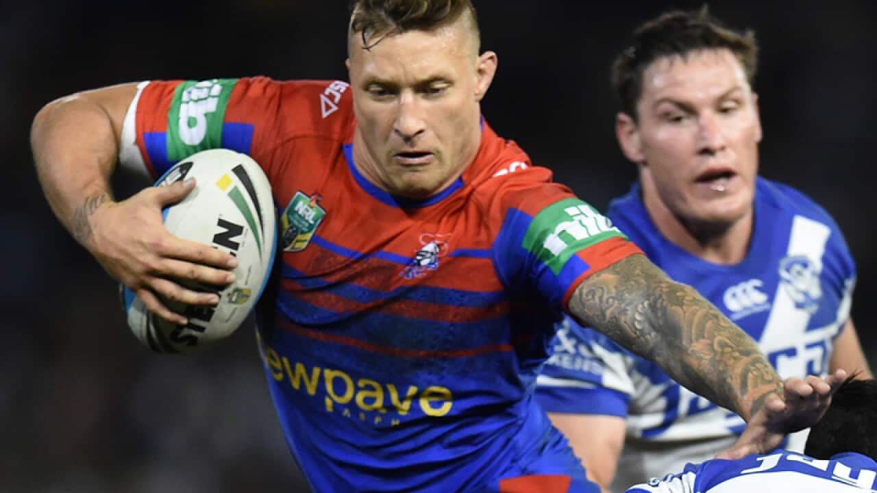 Newcastle Knights second-rower Tariq Sims