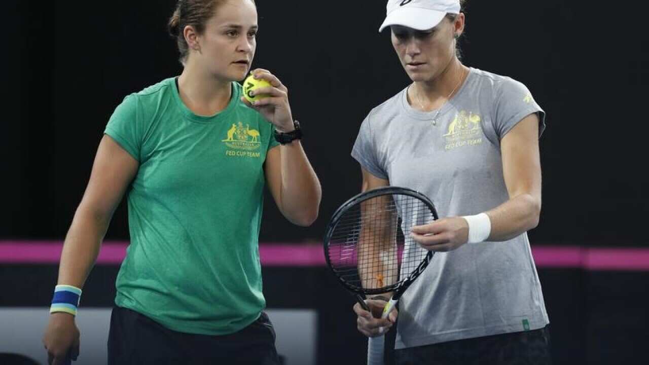 Ashleigh Barty and Samantha Stosur