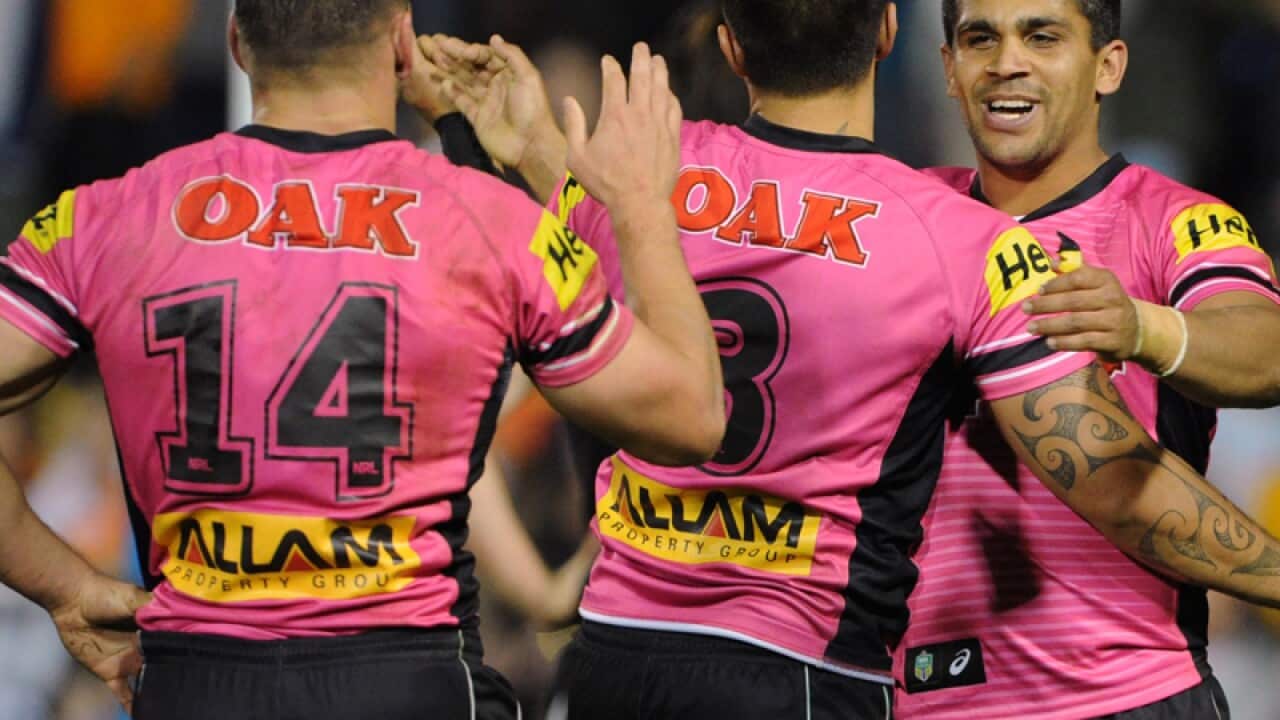 Tyrone Peachey (right) of the Panthers