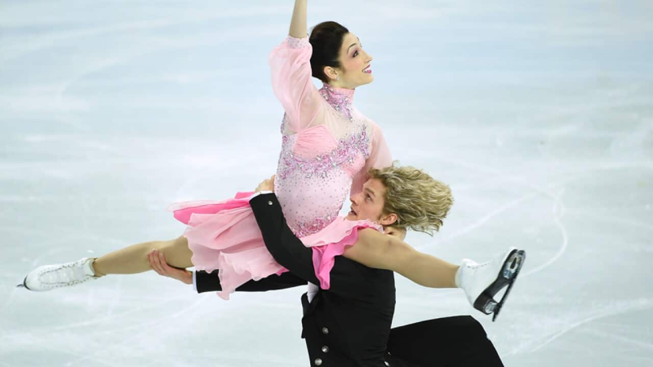 US ice dancers Meryl Davis and Charlie White in action