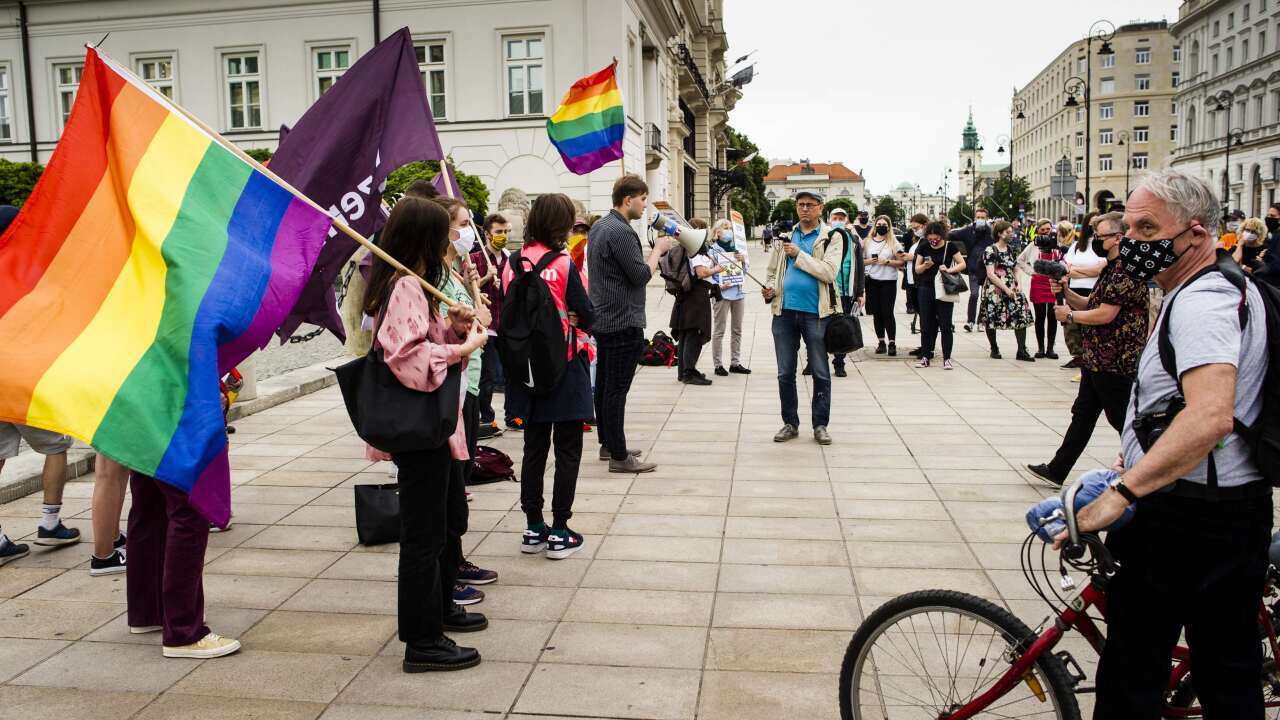 LGBT Community Protest Against President Andrzej Duda