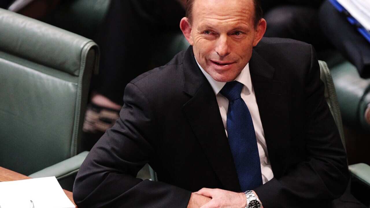 Tony Abbott at Question Time.