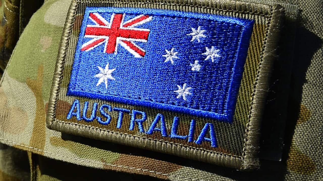 The Australian flag on an Australian Defence Force uniform