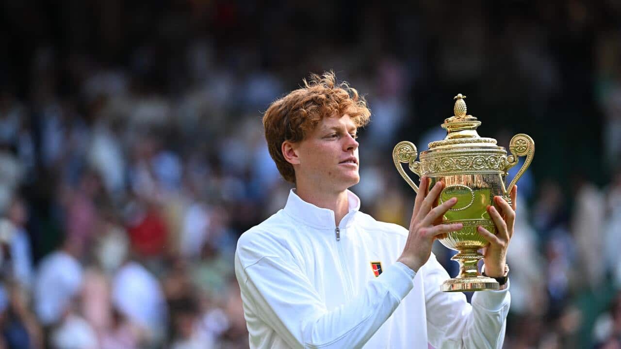 Jannik Sinner Wins His First Wimbledon Trophy - UK