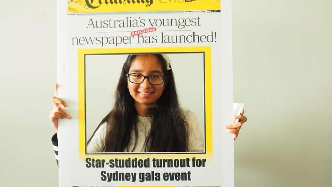 14-year-old Diya Mehta was one of two teenagers who travelled to Canberra to interview Australia's political leaders for Crinkling News. 