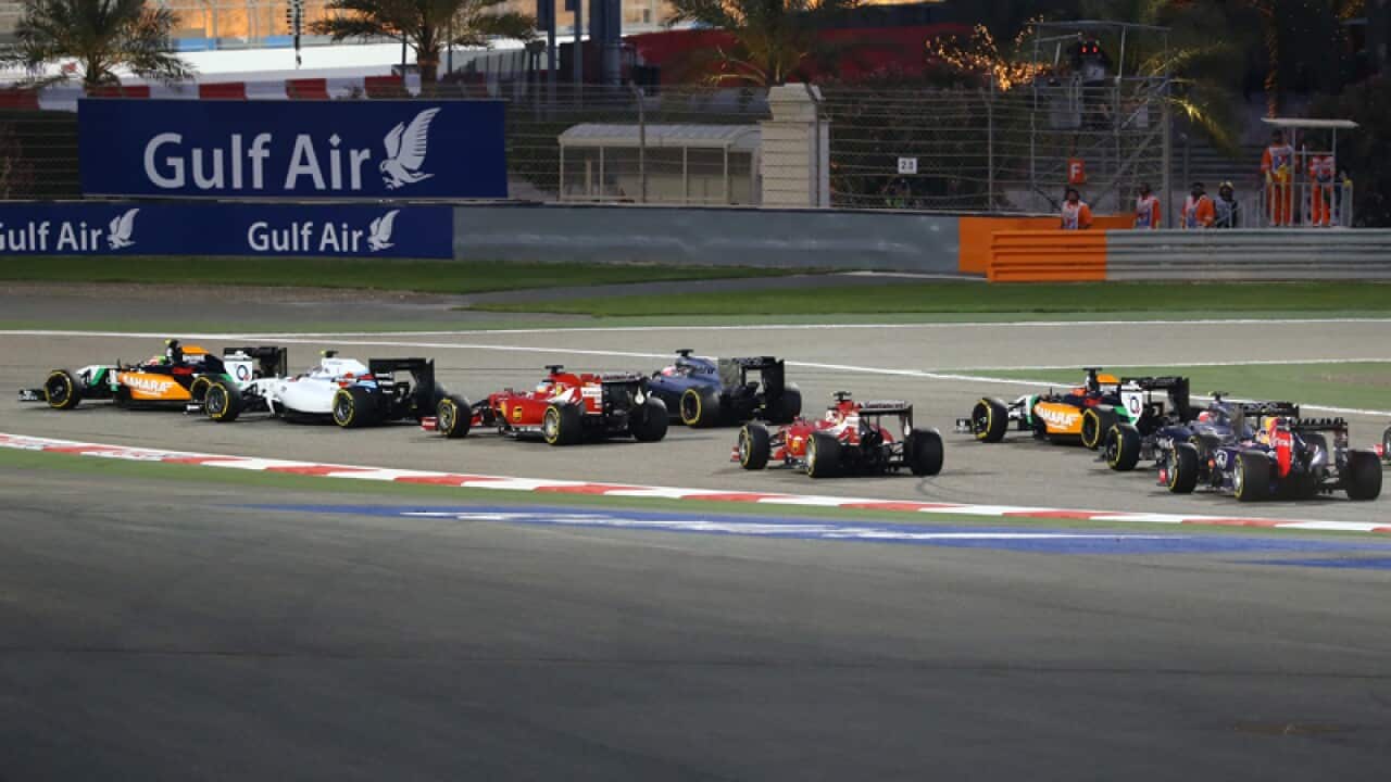 Formula One drivers during the Bahrain Grand Prix
