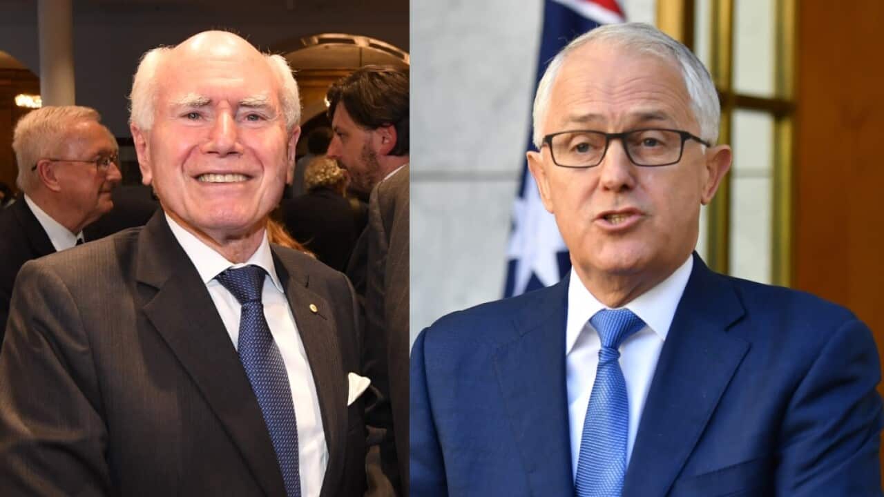 John Howard (left) and Malcolm Turnbull.