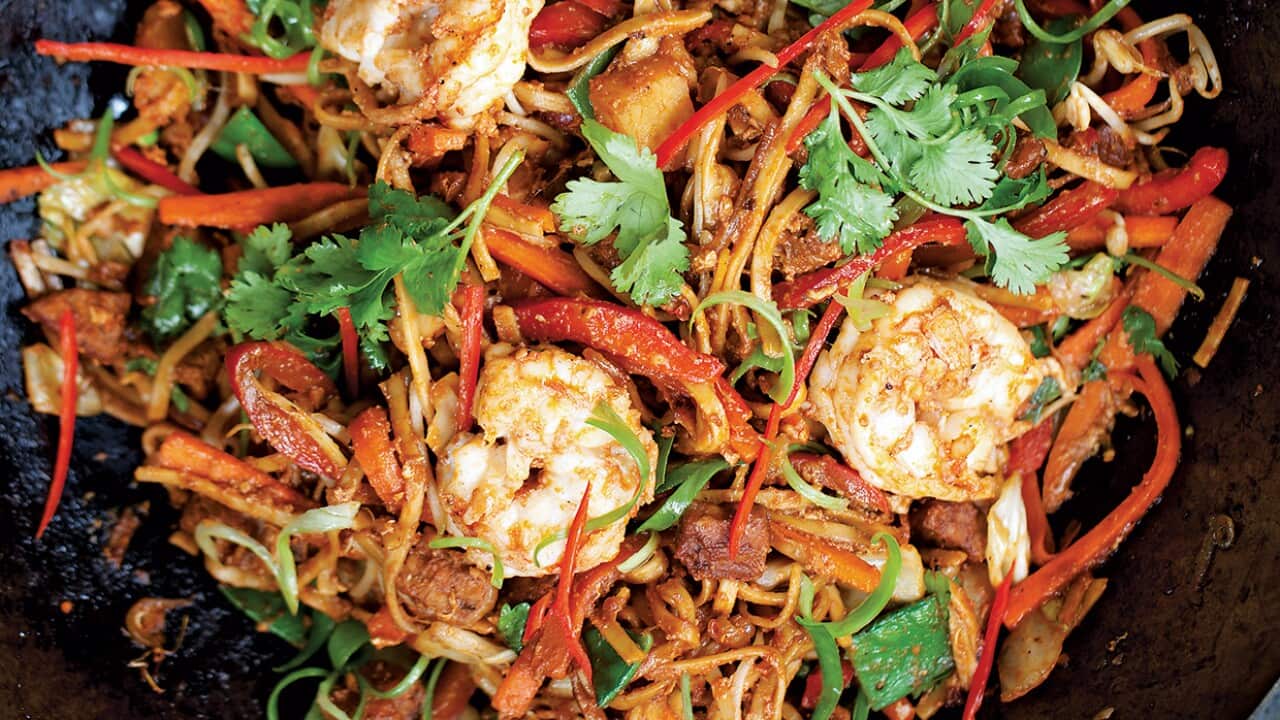 Malay tempeh noodles SBS Food