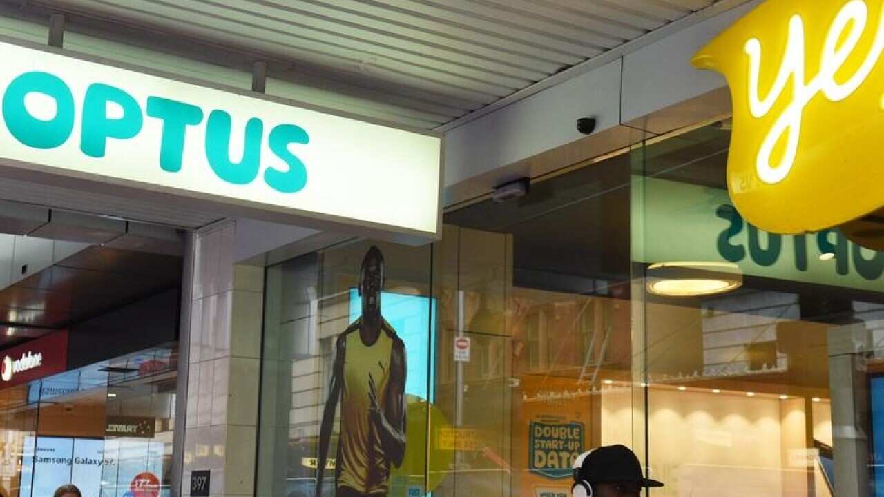 Signage for telecommunications company Optus