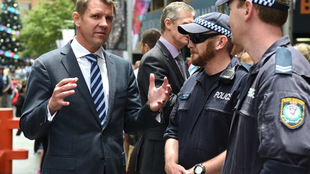 NSW Premier Mike Baird at Martin Place