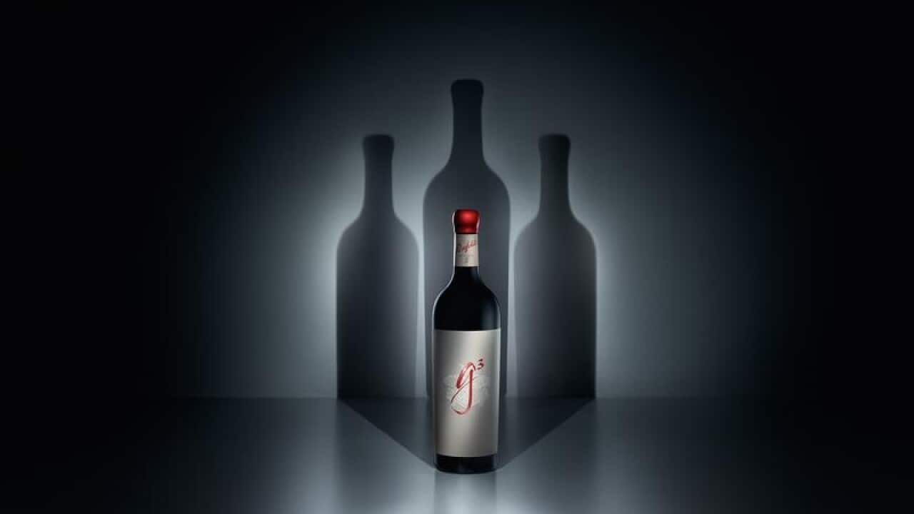 An image of the new Penfolds g3, a blended Grange bottle.