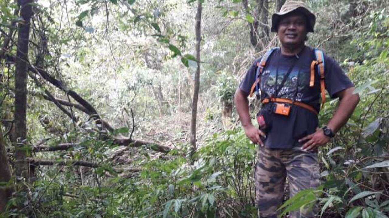 Rosek Nursahid in the forest of Mount Malang, East Java – Apr 2018.