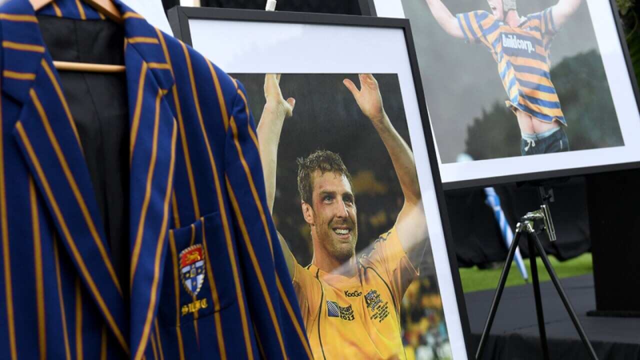 Photographs and memorabilia of former Wallaby Dan Vickerman