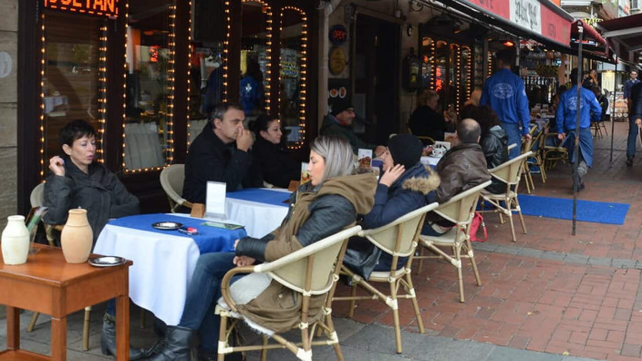 tourists in Istanbul