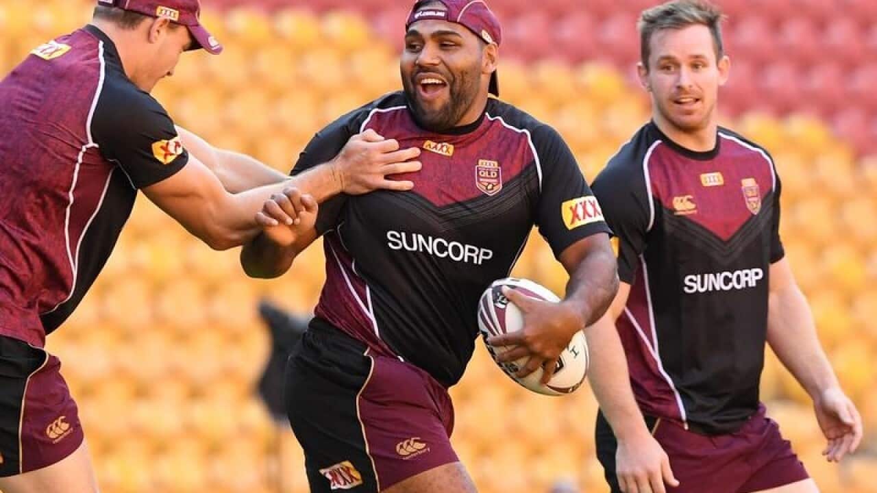 Sam Thaiday in Origin camp in 2017