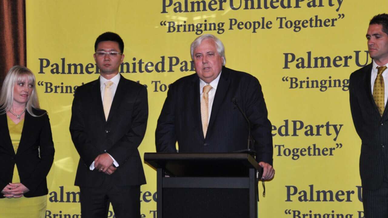 Palmer United Party's Clive Palmer with senators