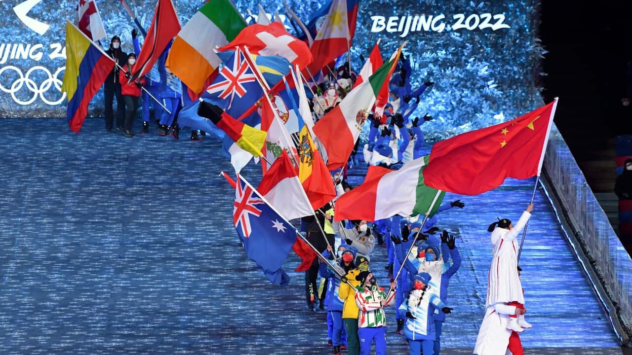 XXIV Winter Olympic Games in Beijing. Closing ceremony at the National Stadium "Bird's Nest".20.02.2022 China, BeijingPhoto credit: Aleksandr Kazakov/Kommersant/Sipa USA