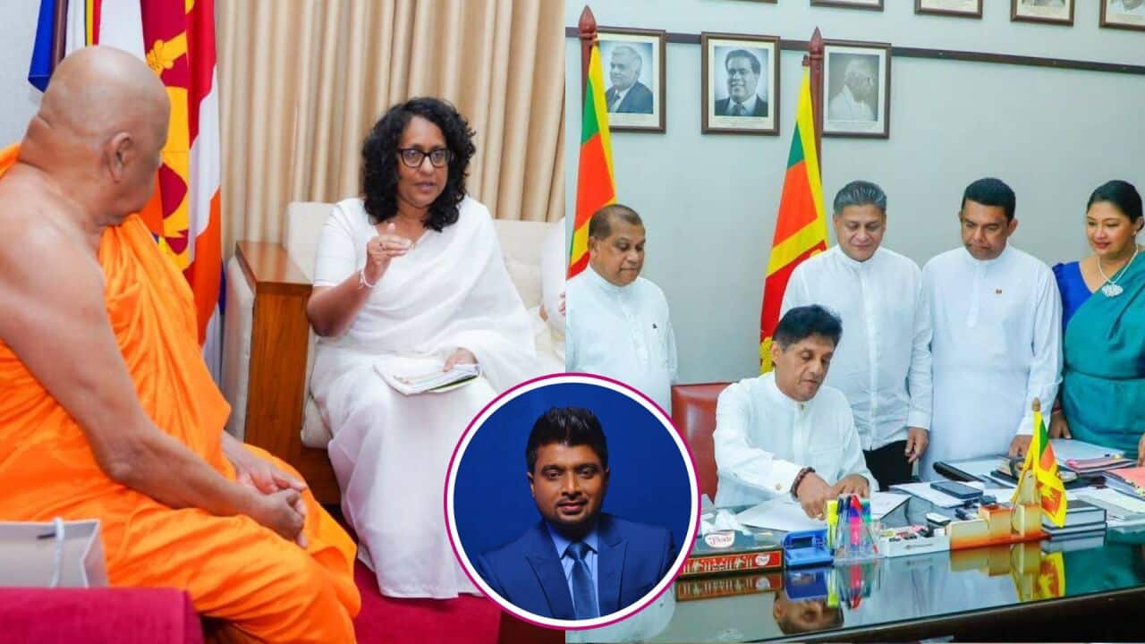 SBS Sinhala Manoj Udatiyawala Harini Amarasuriya Sajith Premadasa.jpg