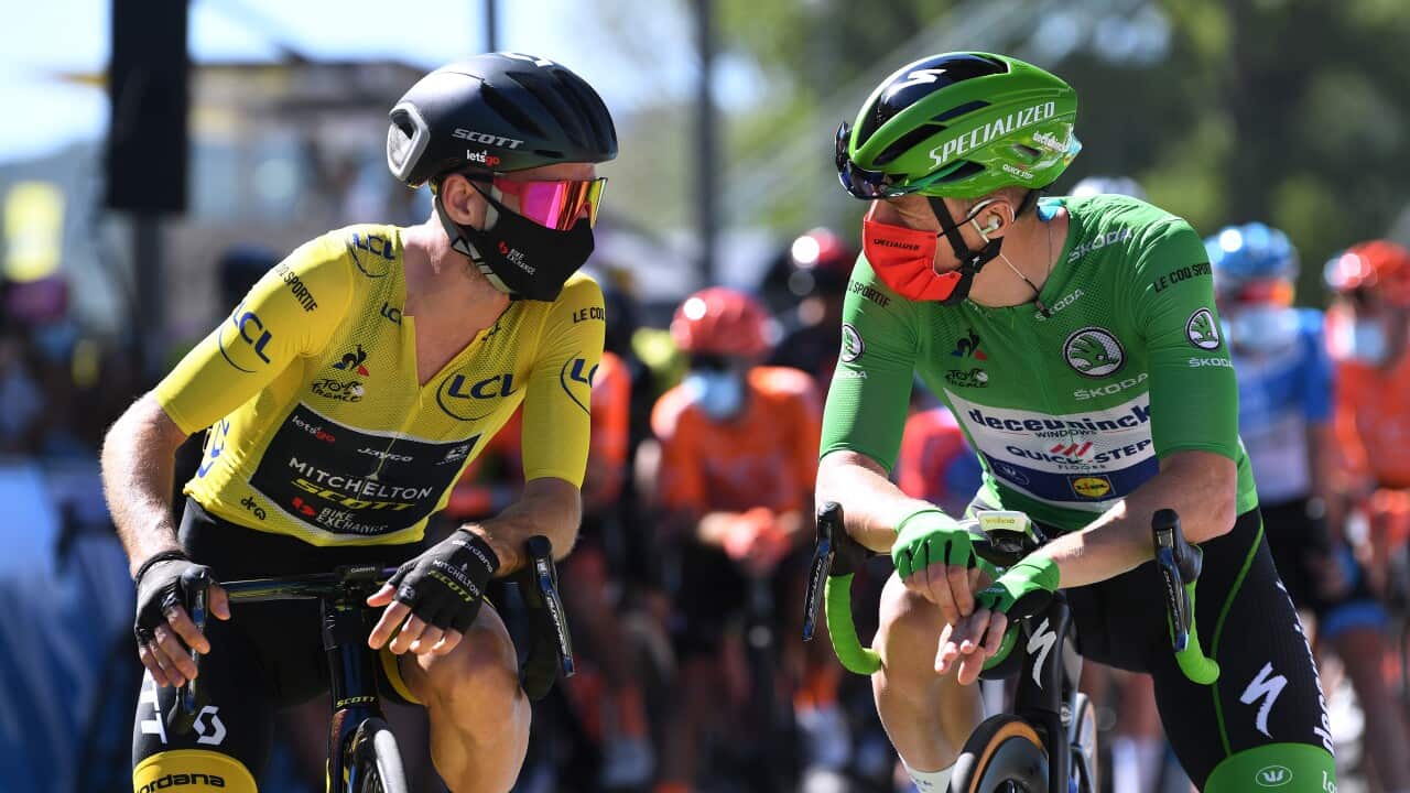 Sam Bennett, Adam Yates, Tour de France, green jersey, yellow jersey, Stage 6
