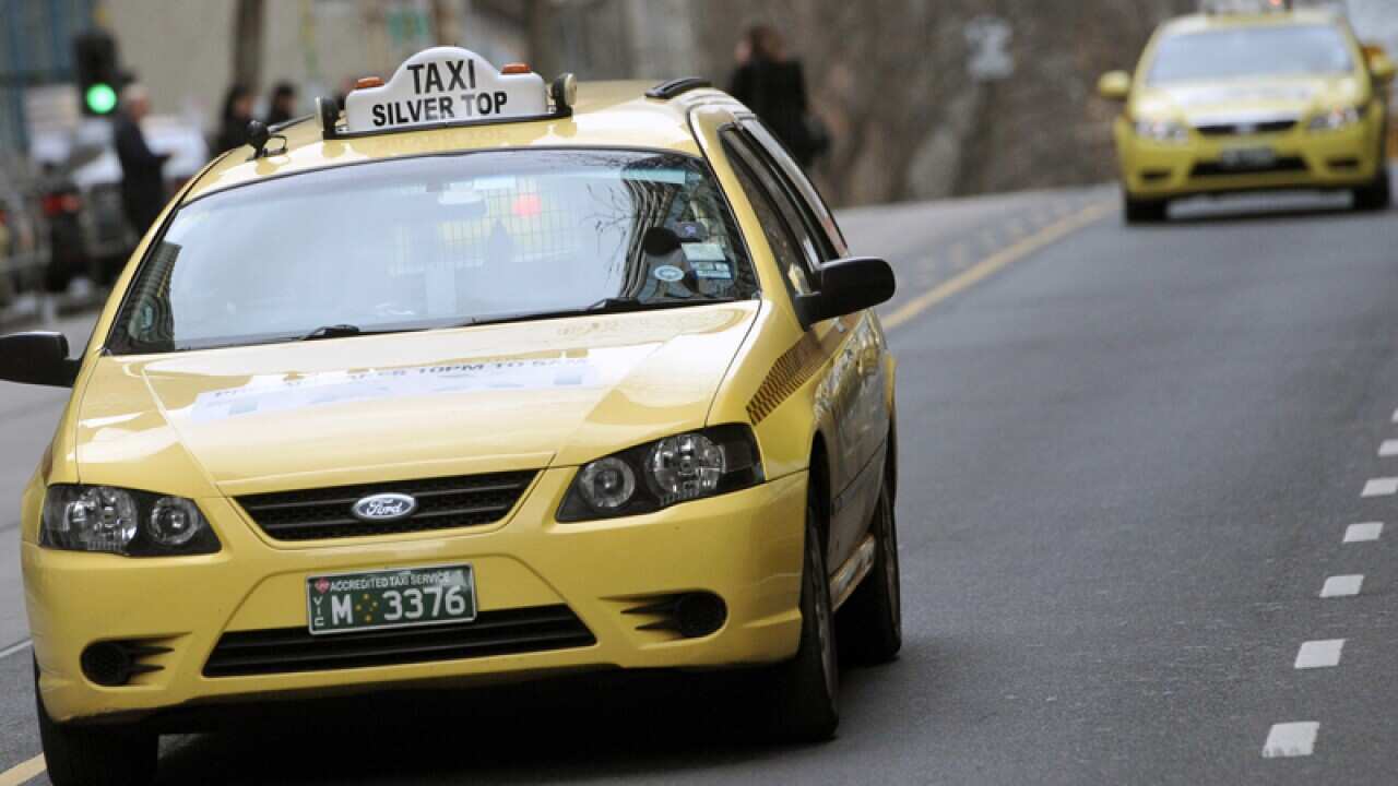 A Melbourne taxi in Collins Street