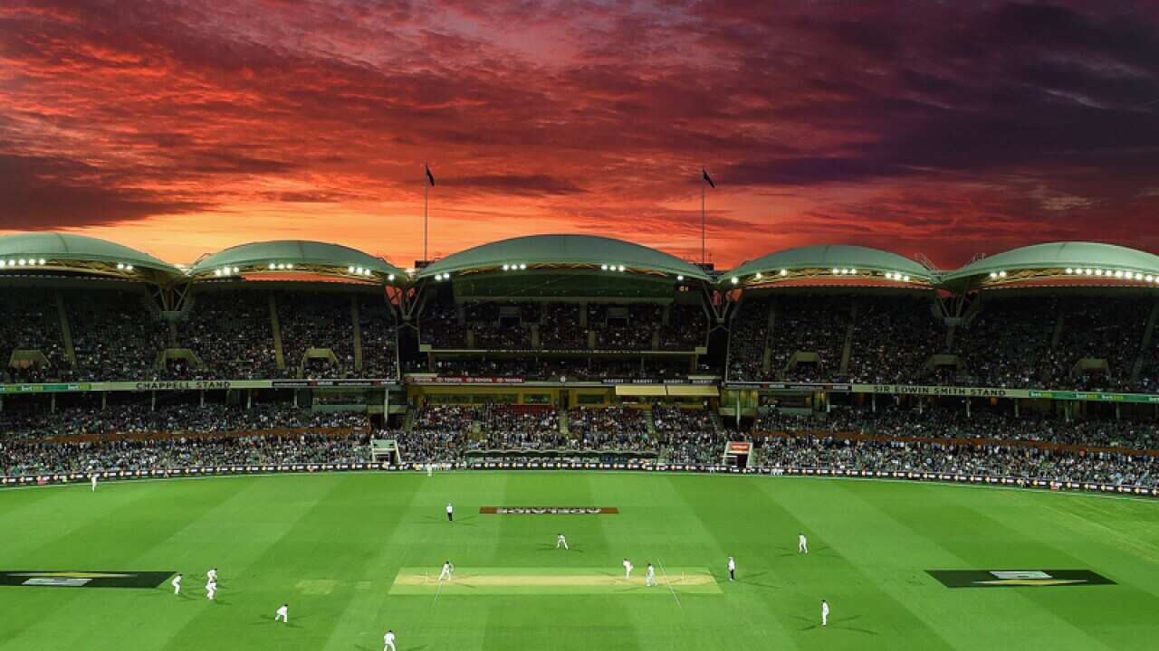 General view of play on day 1 at Adelaide Oval