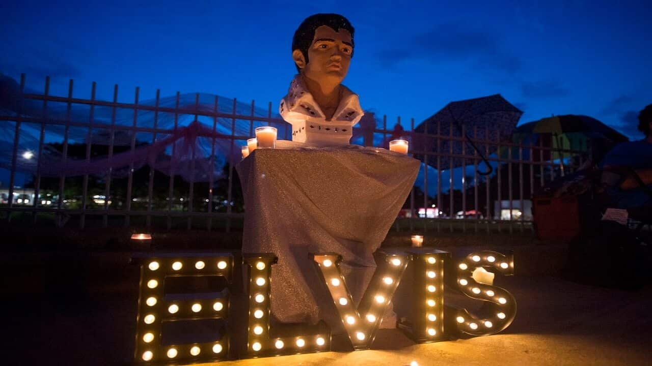 A street memorial for Elvis Presley
