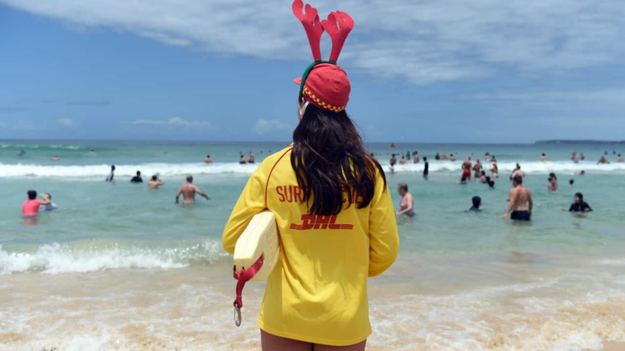A surf life saver at Sydney's Bondi Beach.
