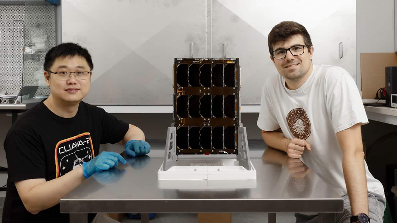 Waratah Seed-1 with CUAVA Centre Engineers Xueliang Bai and Patrick Oppel.png