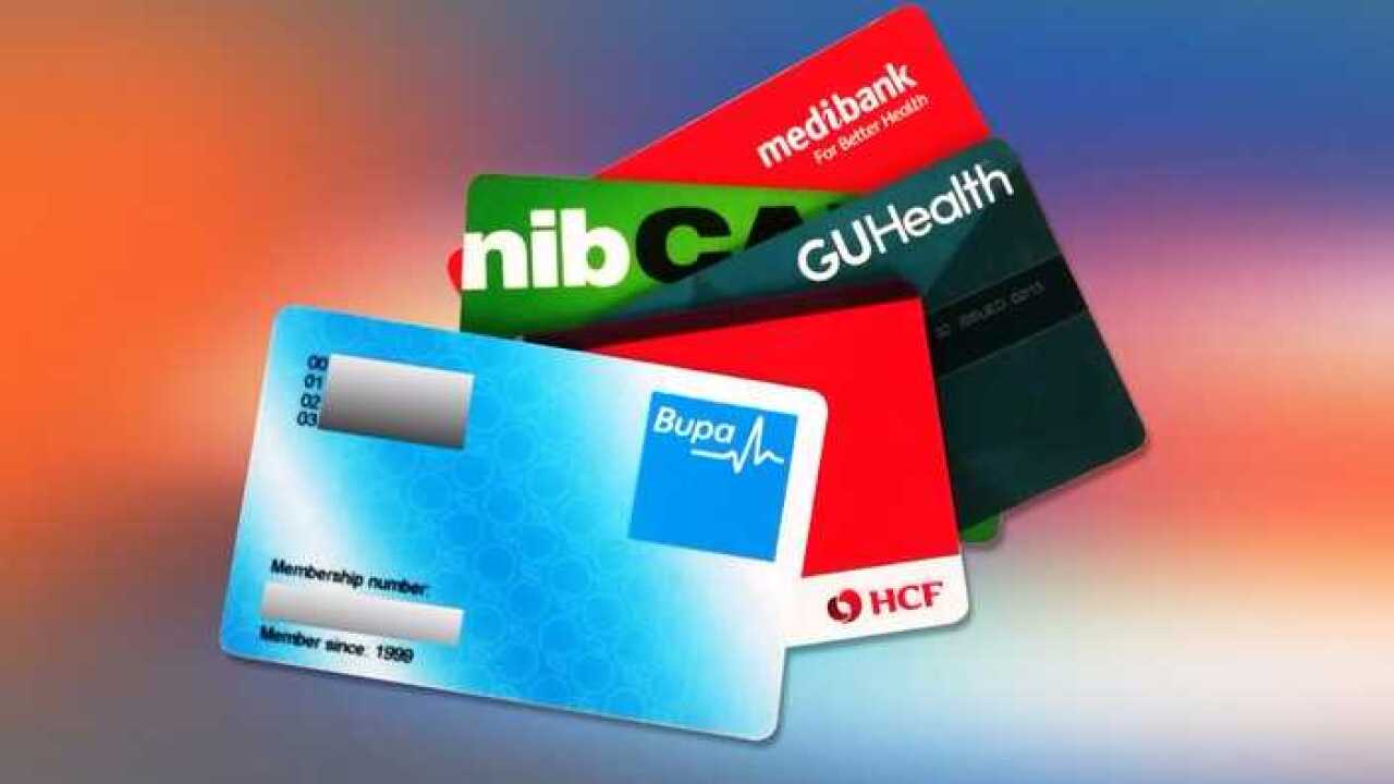 Various private health insurance cards