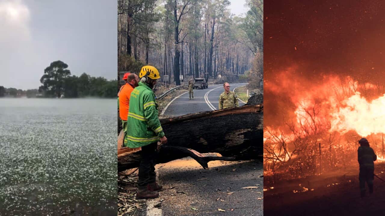 Days after hail pelted Melbourne, Sydney and Canberra, the fire danger has returned to extreme. 