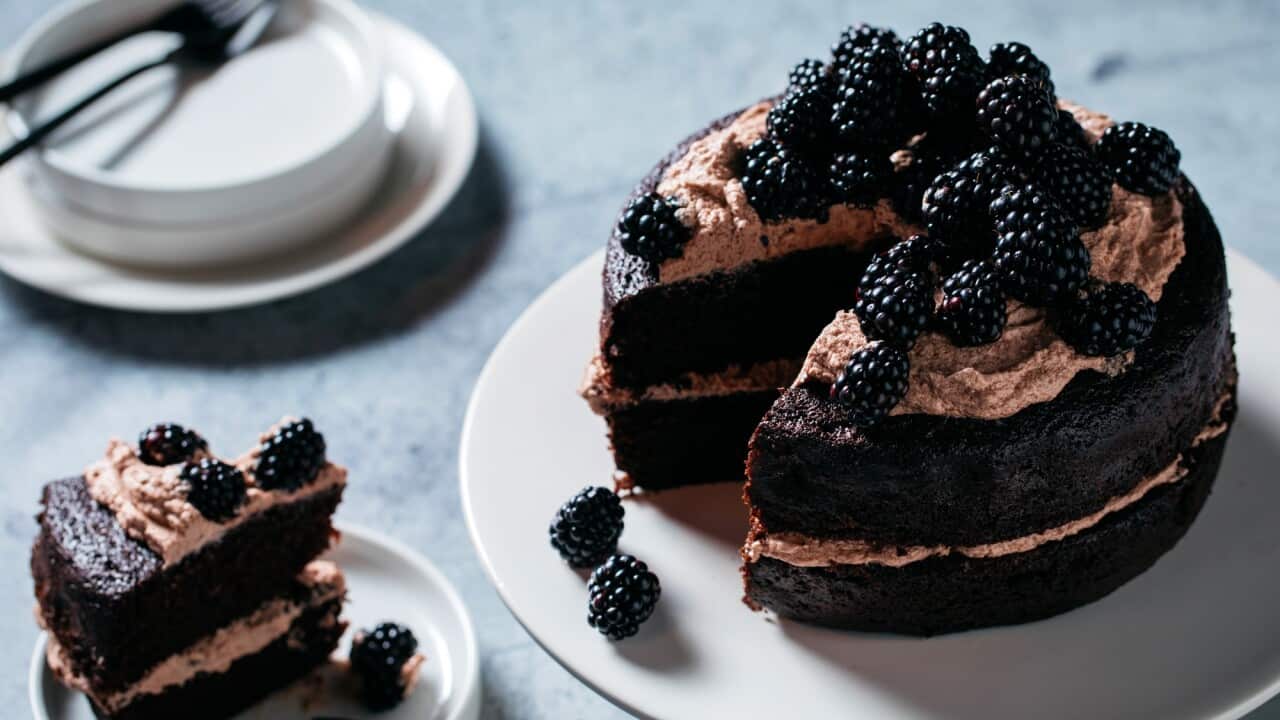 Red wine chocolate cake