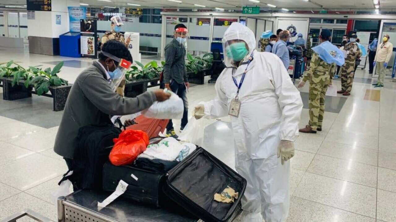 Representational picture of passengers arrived at the IGI airport in New Delhi.