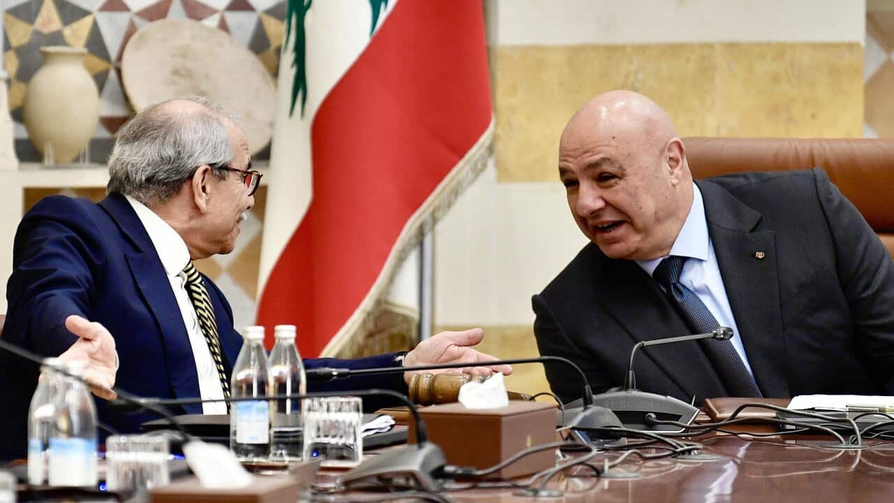 Lebanese government cabinet session at the presidential palace in Baabda