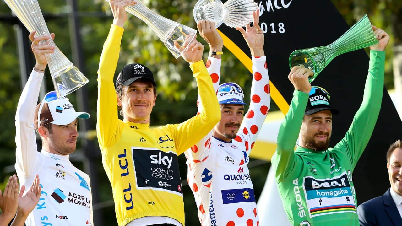 Stage 21, Tour de France 2018, Geraint Thomas, Team Sky, Julian Alaphilippe, Peter Sagan, Pierre Latour