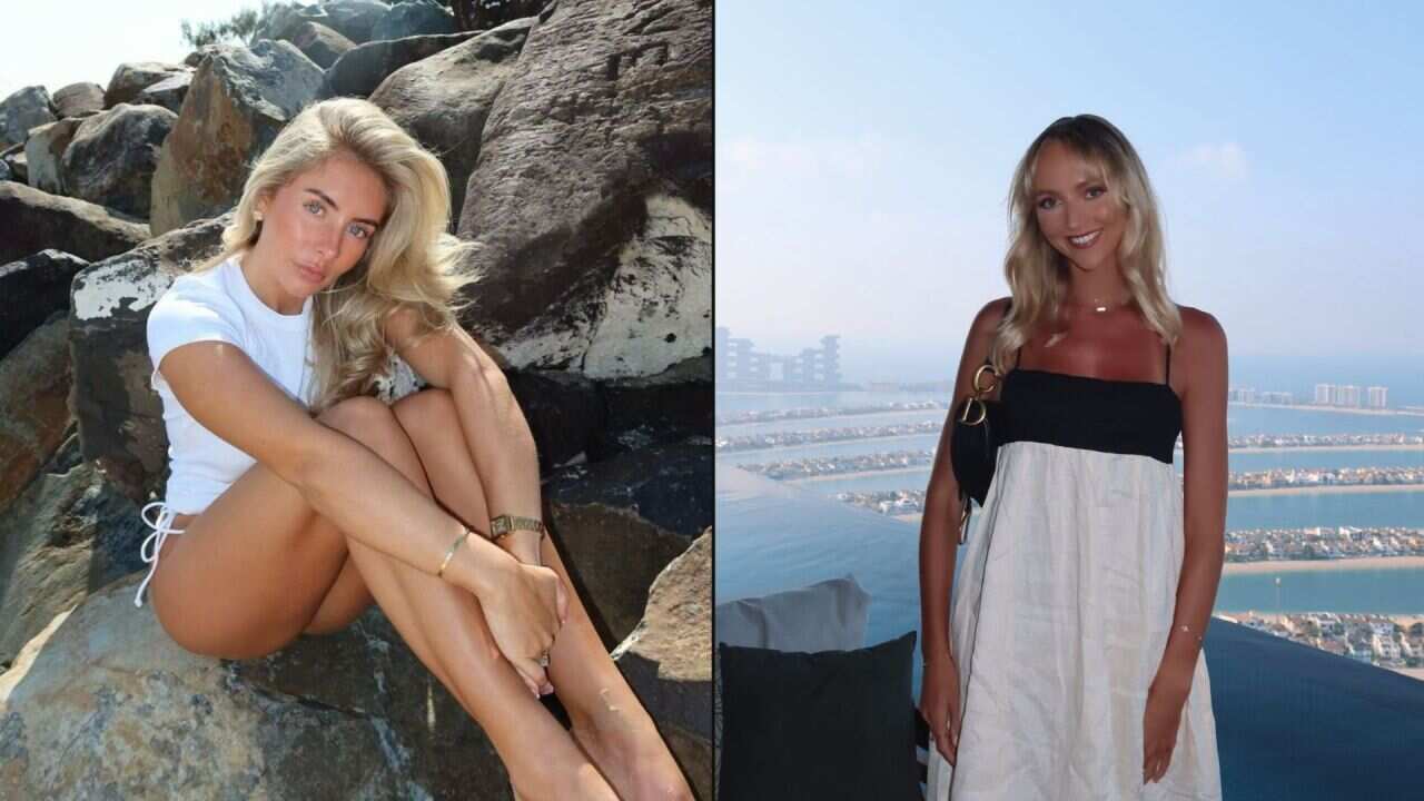 Composite image of two blonde women in their 20s
