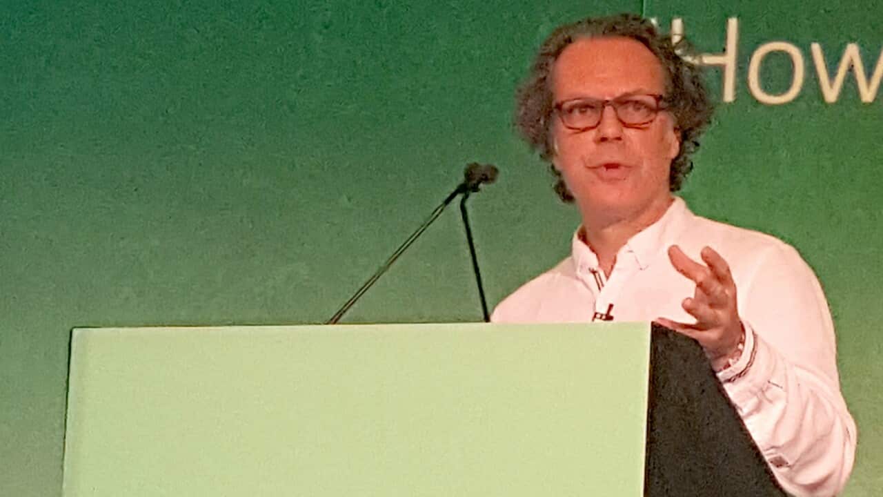 Ian Russell speaks at an internet safety conference