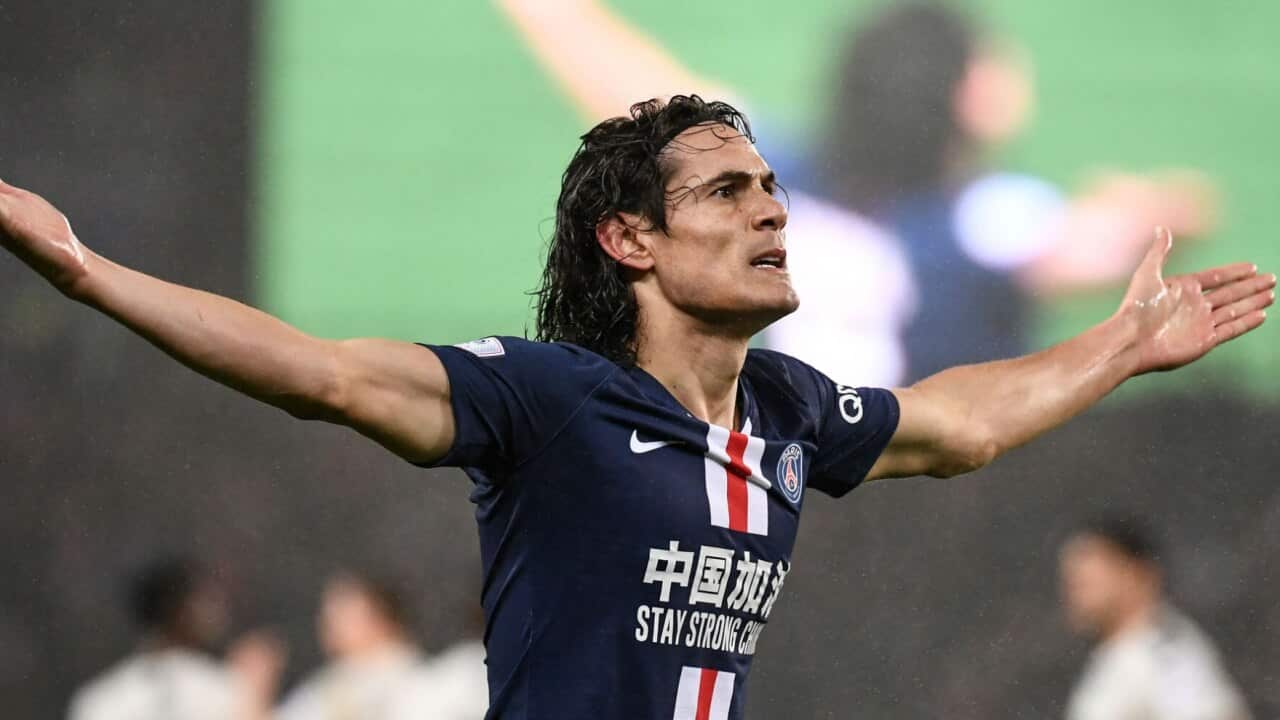 Edinson Cavani, em atuação pelo PSG na última temporada.