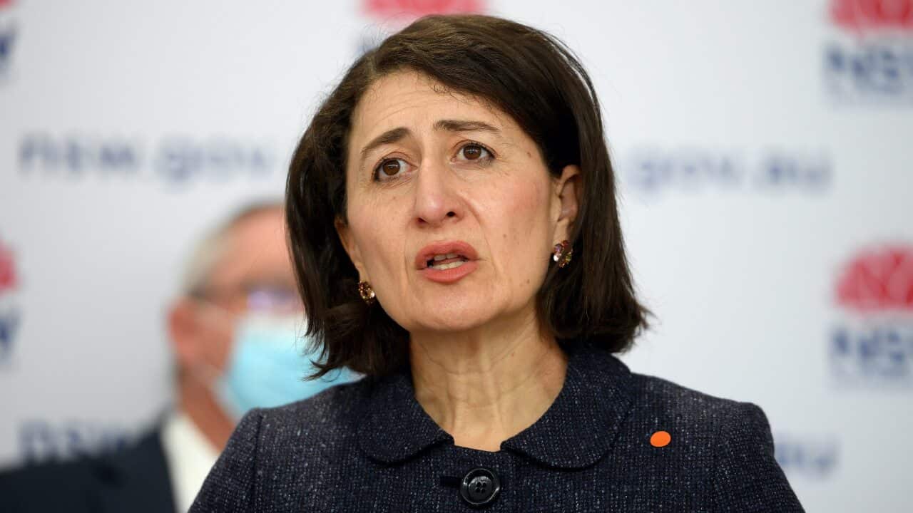 NSW Premier Gladys Berejiklian addresses the media during a press conference in Sydney on Tuesday, 10 August, 2021.
