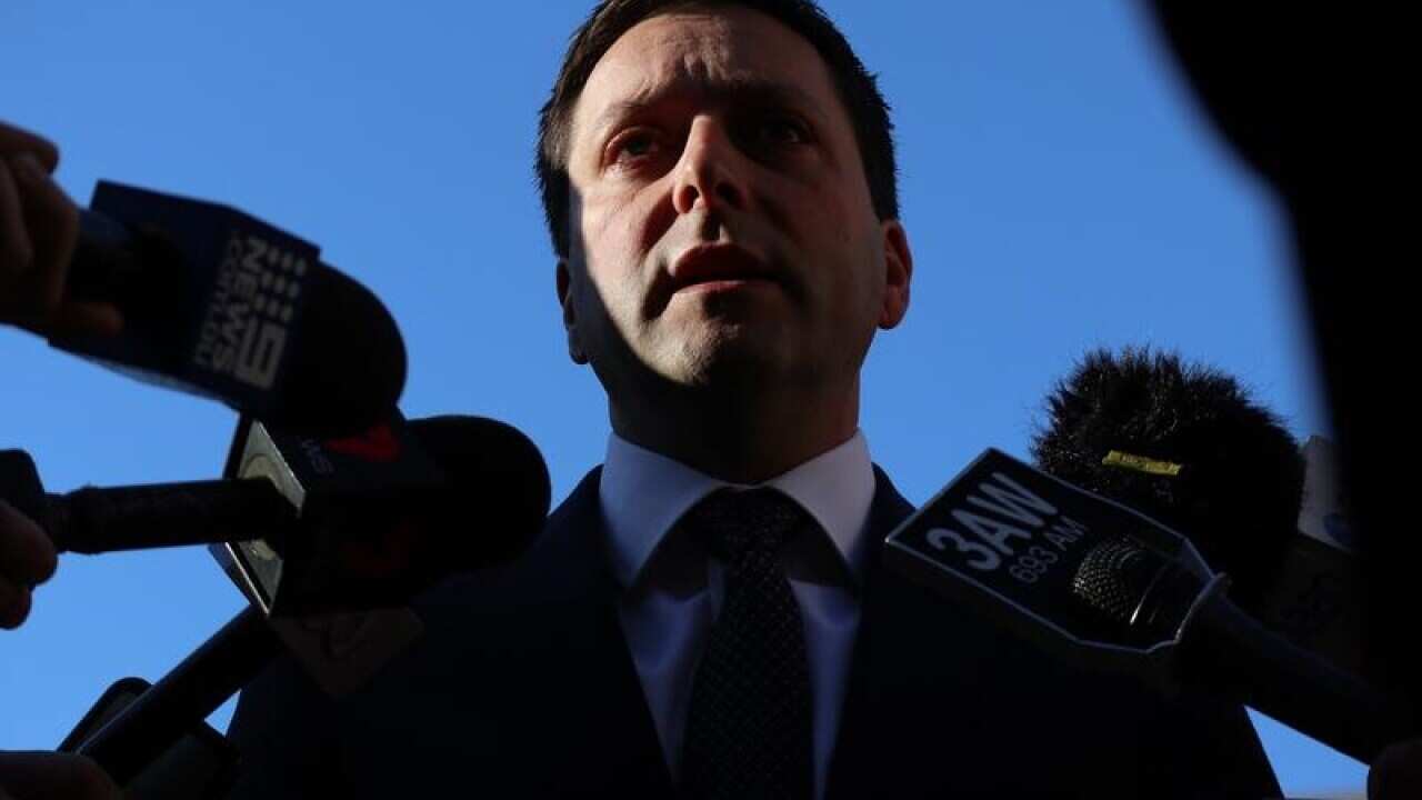 Victorian Leader of the Opposition Matthew Guy speaks to the media.