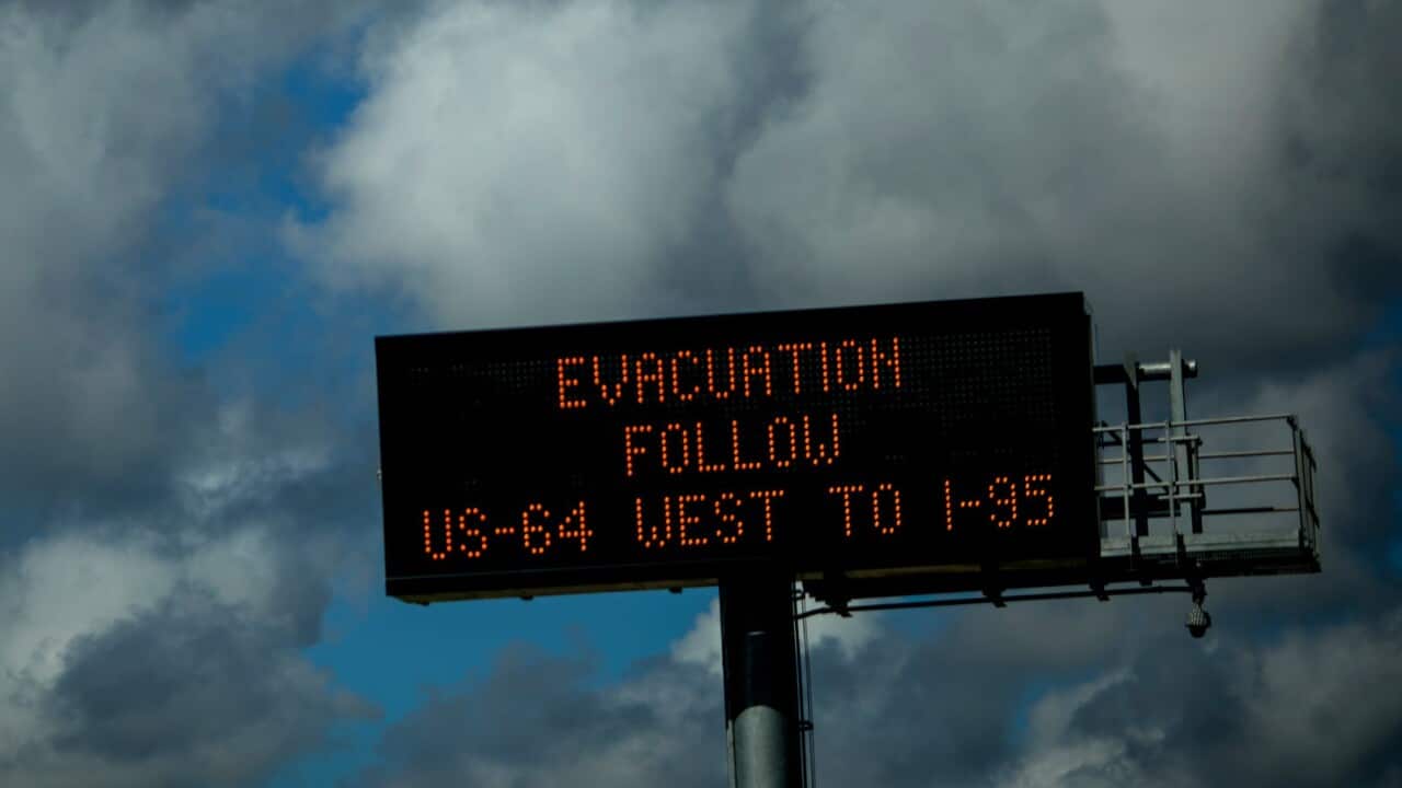 On the Outer Banks of North Carolina on Tuesday.