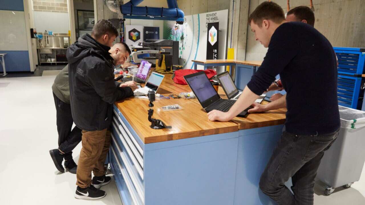 University students at their studies.