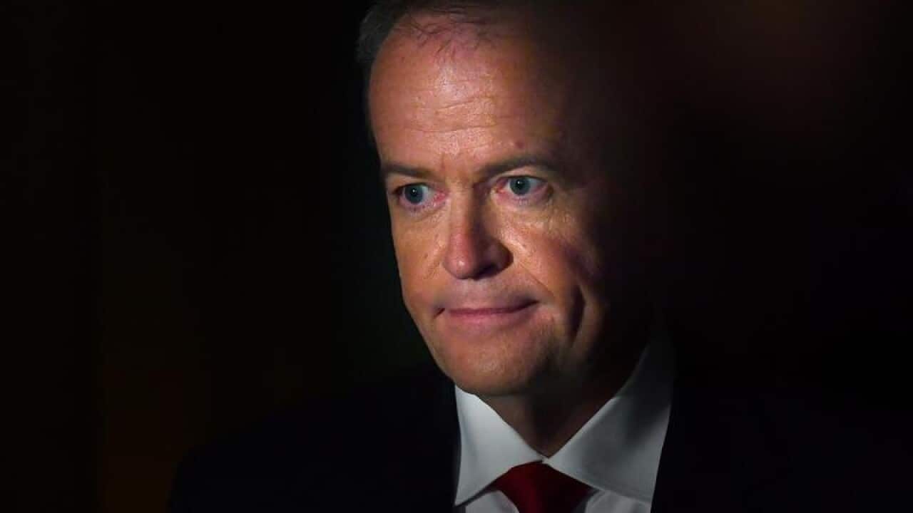 Labor leader Bill Shorten entering the Labor's campaign launch.