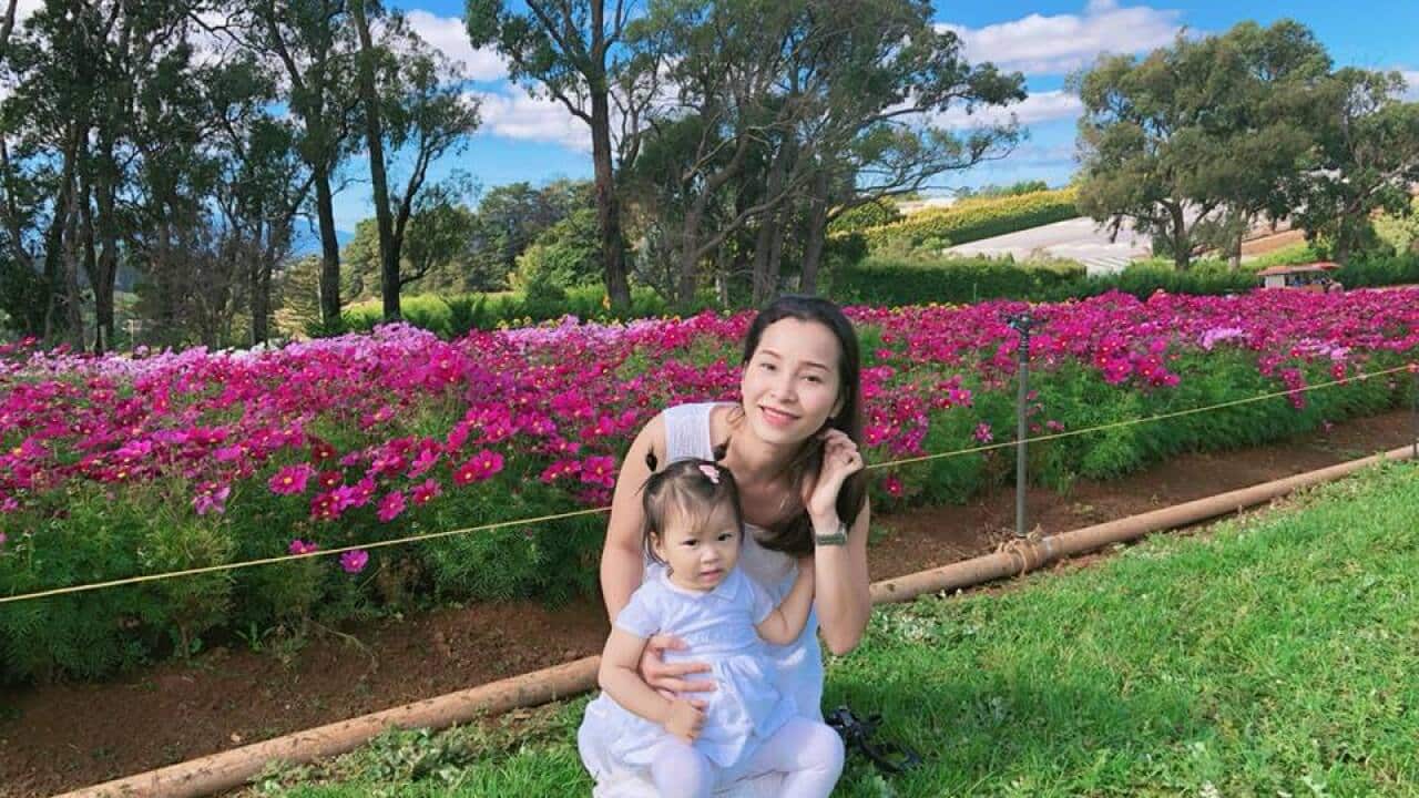 Chị Bảo Châu (Melbourne) và bé Kayla